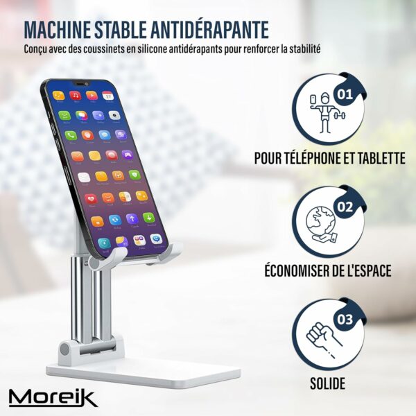 support téléphone pliable léger plastique